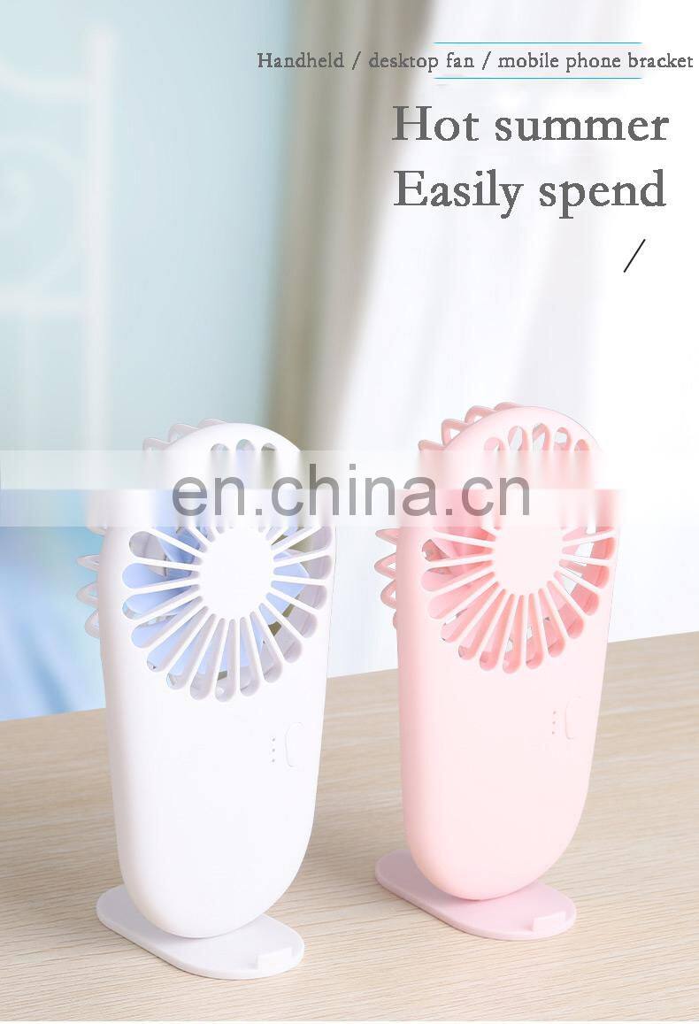 2021 Hot sell handheld mini fan rechargeable battery fan USB mini folding fan Low noise cute