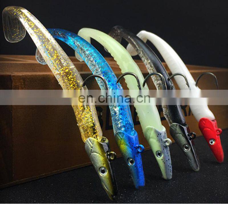 Amazon Hot Sale 10/16/ 22g Stock Free Samples Soft Fishing Lure Soft Jig Lure Jig Hook Soft Pinfish Bait