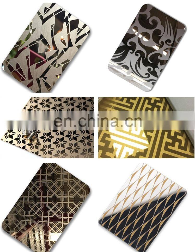 Good price decorative sheet 304 gold color stainless steel sheet