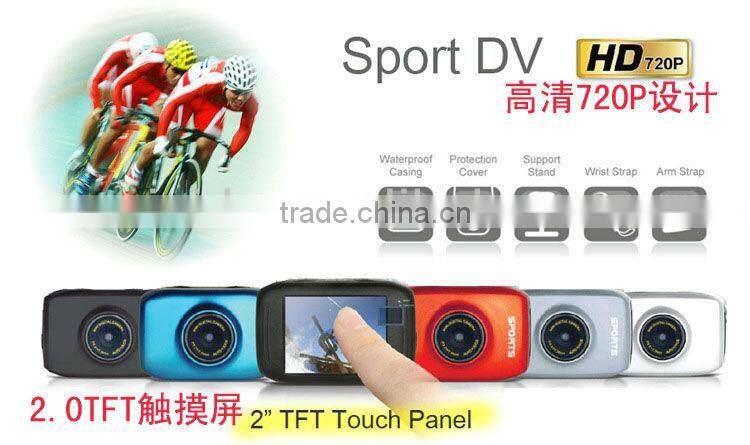 Cheap 2.0inch Touch Screen 720P Waterproof Sport Camera D10
