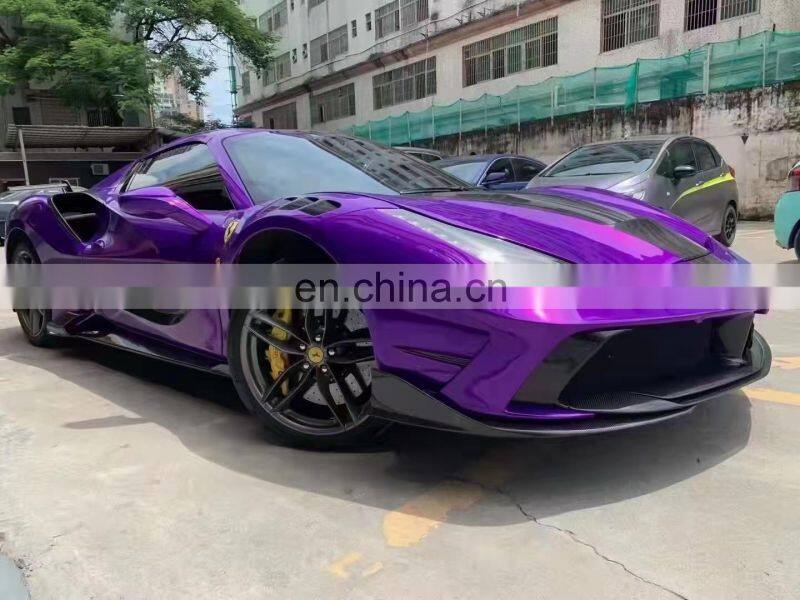 Runde Top Quality For Ferrari 488GTB Upgrade Mansory Half Carbon Fiber Body Kit Front Rear Bumper Rear Diffuse Hood Fender Side