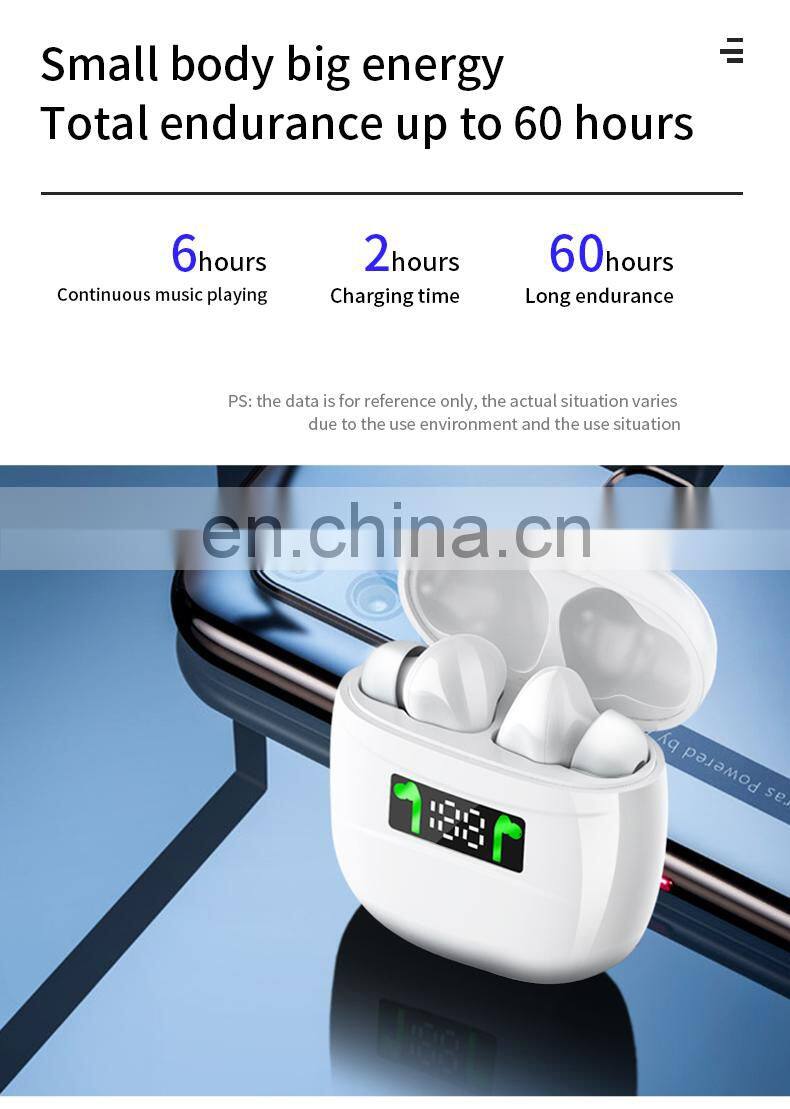 J3 Pro Tws earphones Wireless Headset Sport earbuds Touch Control 5.0 LED Display Headphone For All Phone