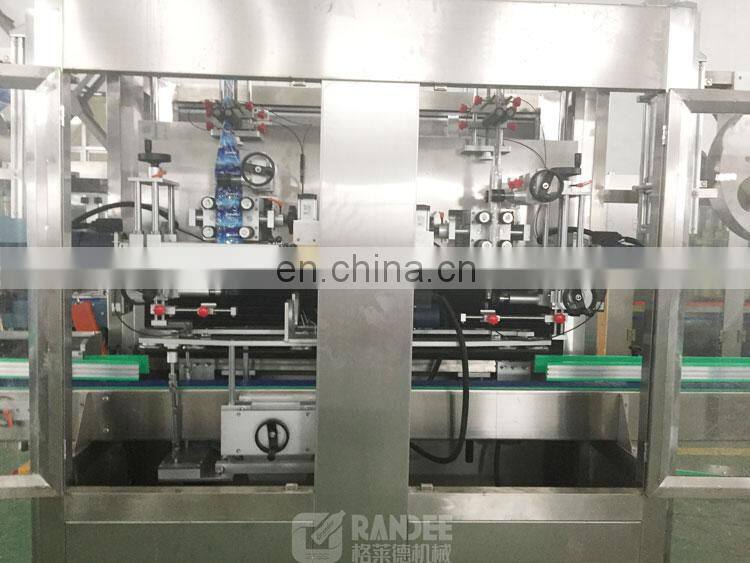 Automatic double head heat shrink sleeve label labeling machine for cup jelly