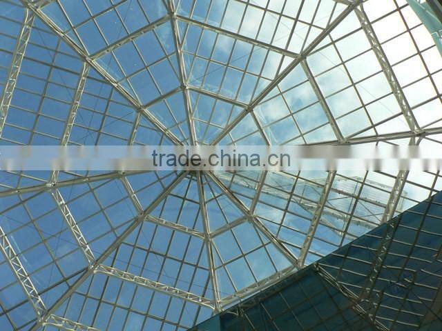 Tubular steel structure fiberglass skylight