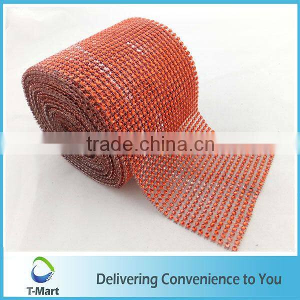 Hot 2016 12cm crystal plastic rhinestone mesh