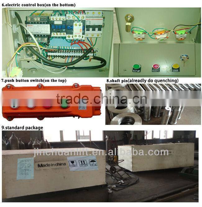 made by jinchuan motorcycle lift/stationary hydraulic table lifting platform