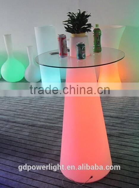 New PE Plastic Bar Table with Solar LED lights & remote control YXF-50120S