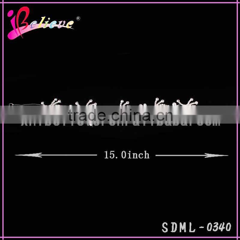 Silver metal diamond headband,factory wholesale hair band for fashion girls