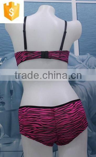 2016 The deep pink zebra lines lingerie suite