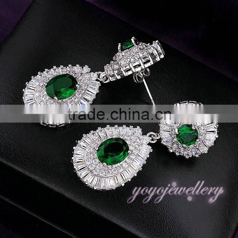 New model arabic white gold zirconia big fashion jewelry set