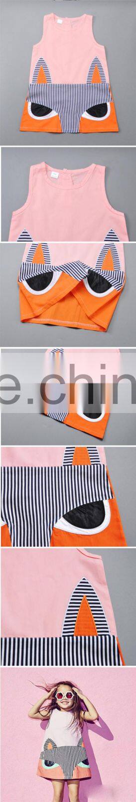 Safty Baby Cotton Dress Baby Cotton Frocks 2016 Latest Design Sleeveless Baby Cotton Dress