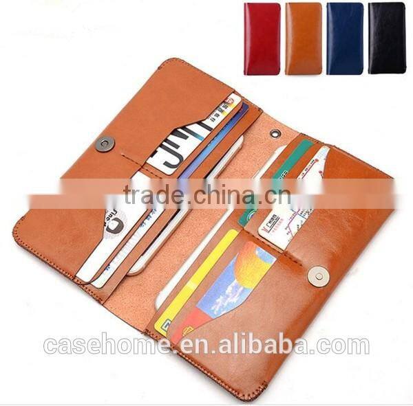 For Iphone 6 6s plus Crazy Horse Women Wallet Phone Case Cover for Samsung Galaxy S7edge