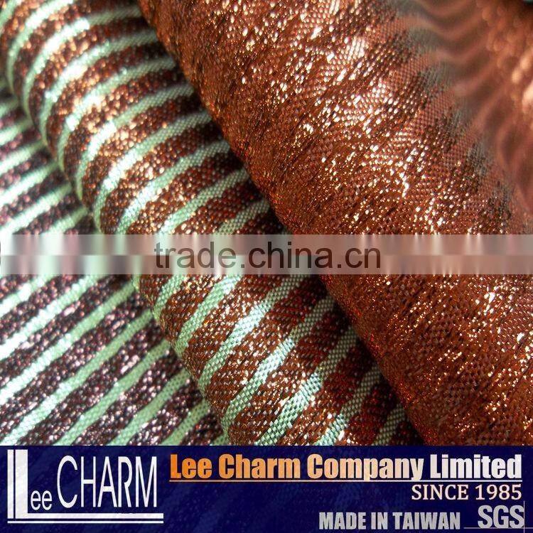 Polyester Metallic Jacquard Fabric for Garment