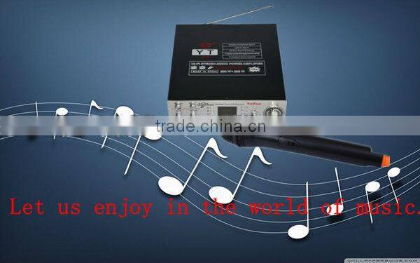 high quality fashion music amplifier YT-F6 with wirelessmicrophone & support FM/ CD/DVD/VCD input