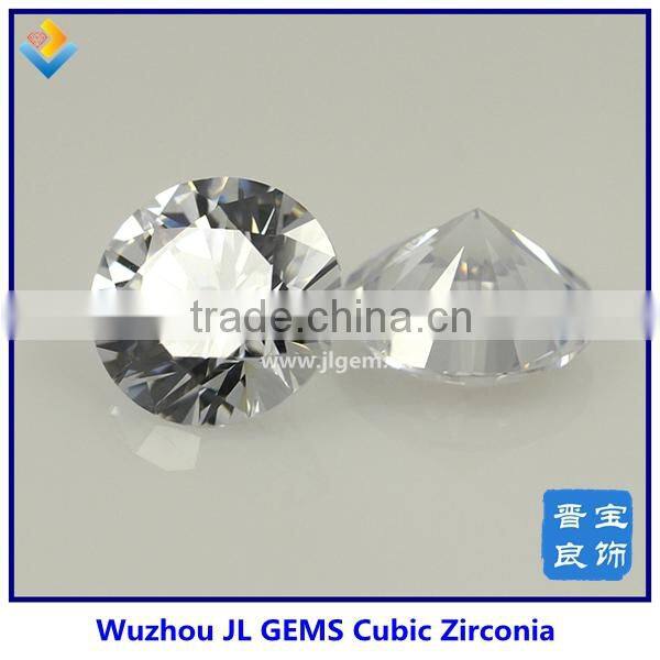 1.5mm round shaped orange shining cz synthetic stones
