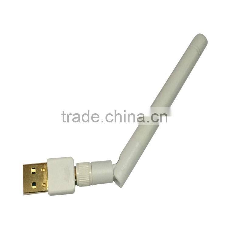 150m usb mini wireless network card ralink rt5370 with high gain antenna