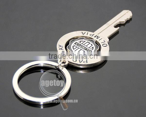 Paraguay Olimpia Souvenirs Key Shaped Spinning Metal Novelty Bottle Opener Keychain