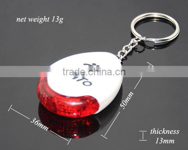 Promotional High Quality Anti-Lost Finder Sensor Alarm Whistle LED Light Electric Keychain Keyfinder