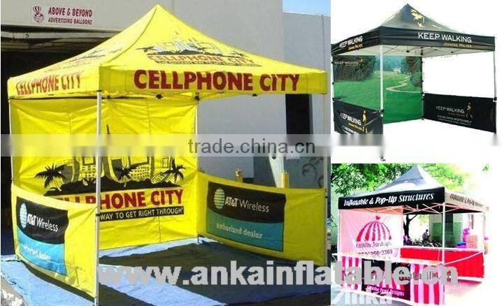 Quick erect folding tent for advertisement