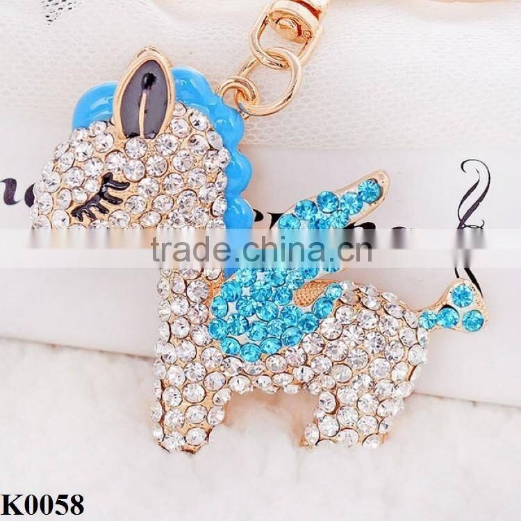 High-grade keychain high qulity diamond, rhinestone horse keychain gifts K0058