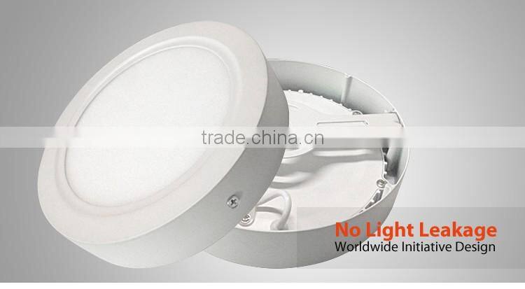 6w round/square surface mounted dimmable panel light, chinese factory supply
