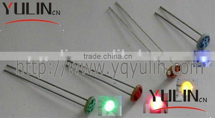 wholesale 100pcs/lot plastic 10mm 12v yellow indicator red led indicator light