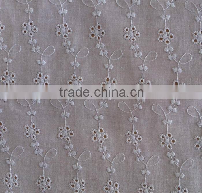 Best price 100% cotton embroidery lace fabric for sale