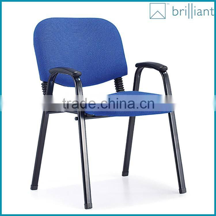 3070B cheap used fabric armrest training chairs without writing tablet