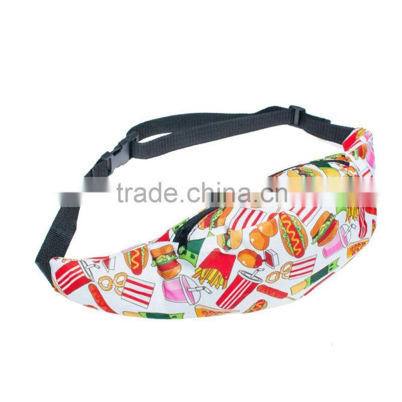 2015 spring and summer new style digital print 3D print gym sport travel waist pack