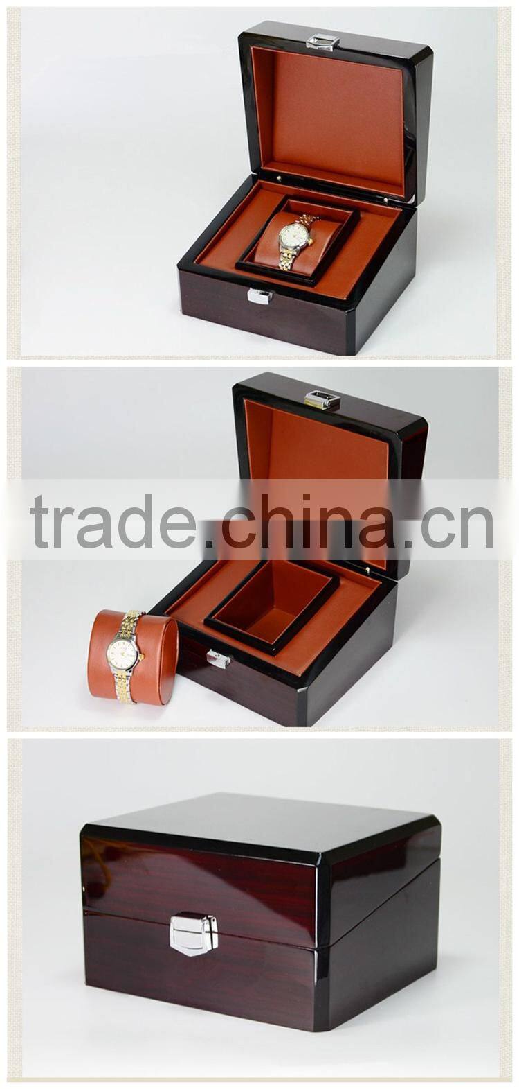 New design single cheap wooden watch box