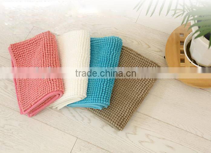 Anti-Slip Polyester Microfiber Bathroom Door Mat / Rubber Floor Mat