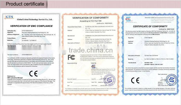 hot sale 7" Monitor and a 120 degree Mounted backup car side view camera system