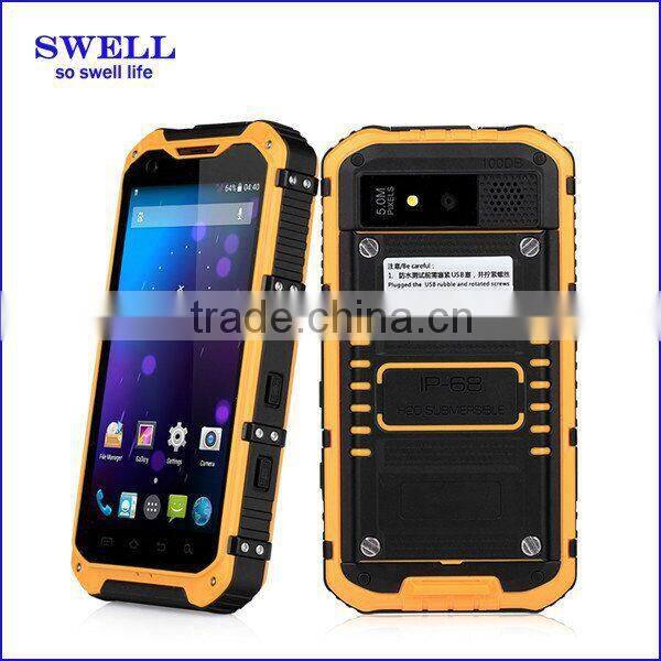 Newest 4.3 Inch telefono cellulare NFC Rugged Phones with 1G Rom 8G Rom UHF Walkie Talkie PTT outdoor GPS 3G phones A9 wholesale