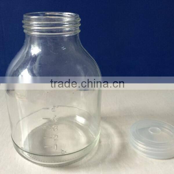 wholesale cheap tissue culture glass jar with plastic lid 240ml 350ml 600ml