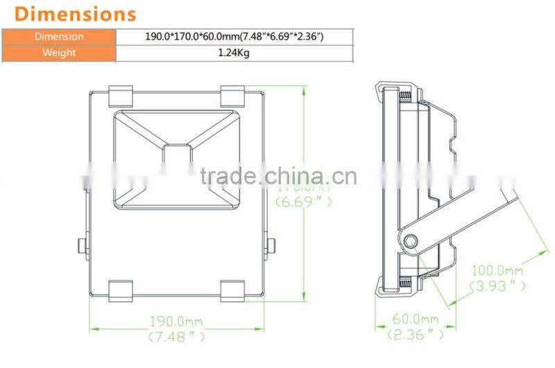 New outdoor high waterproof 30w rechargeable led flood light