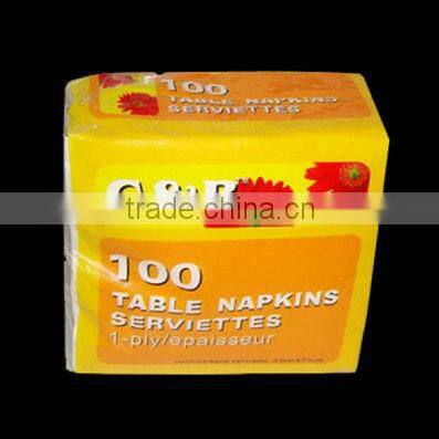 1ply 33cm Table napkin serviettes 100 pack