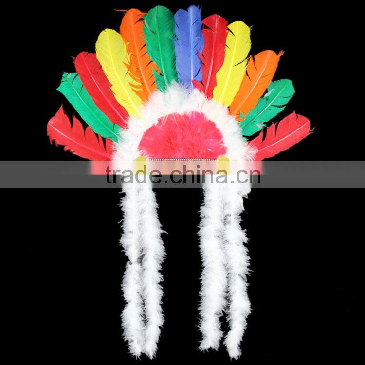 Carnival indian feather headband