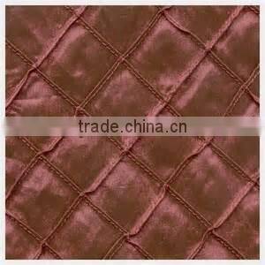 round pintuck taffeta table cloth/ wholesale pintuck taffeta table linen wedding decoration