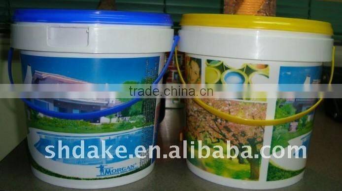 DAKE-350T plastic bucket offset printing machine with UV curing