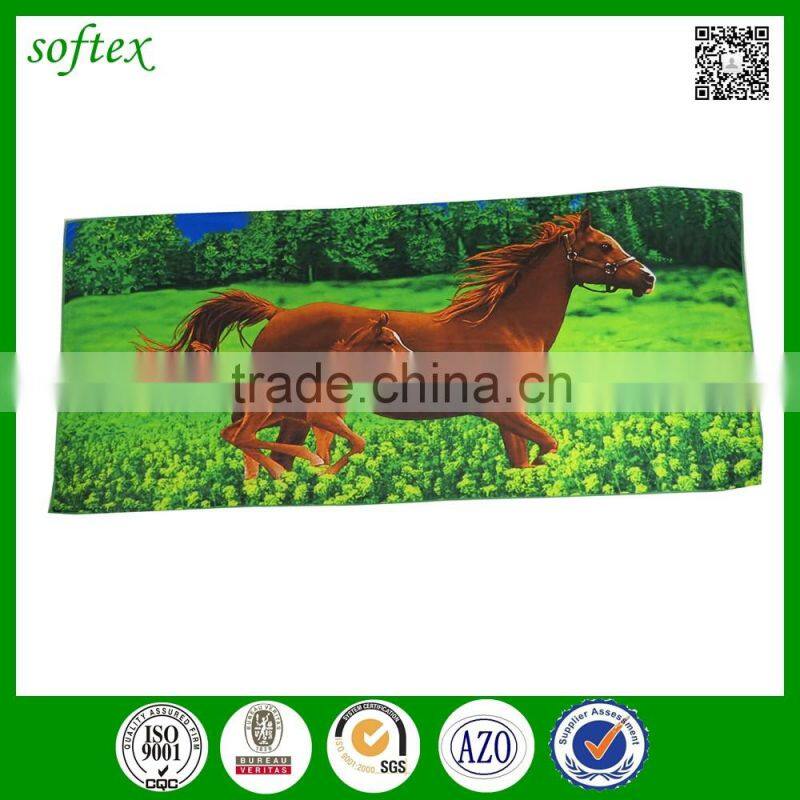 China manufacturer custom printed microfiber towel for beach