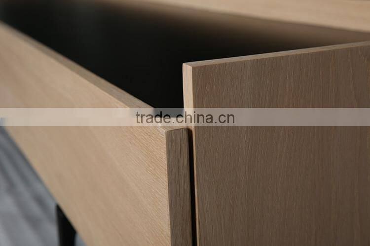Modern design solid wood TV cabinet with showcase for european