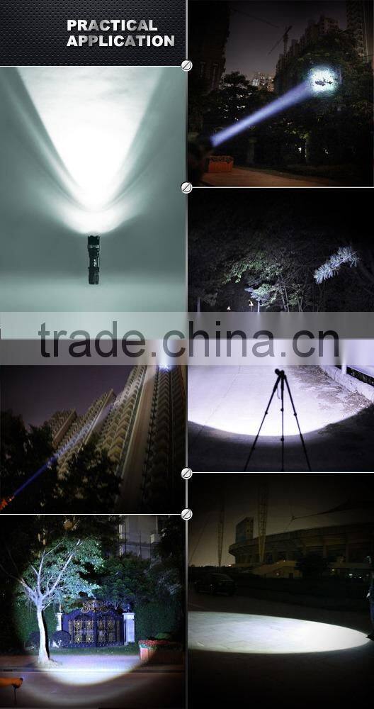 promotion E17 XM-L T6 2000Lumens led Torch Zoomable waterproof LED Flashlight Torch light For 3xAAA