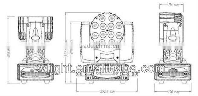12pcs x10w disco effect light CREE LED moving beam