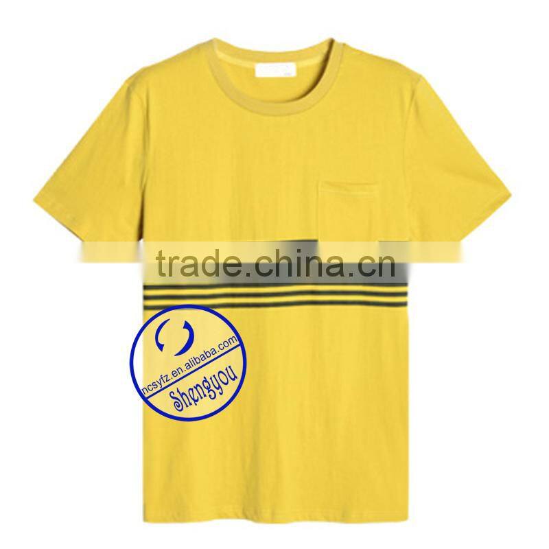 2015 China manufacturer wholesale custom printing men t shirt with pocket