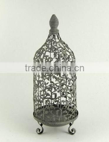 100137F- leaf-bottled metal plant holder