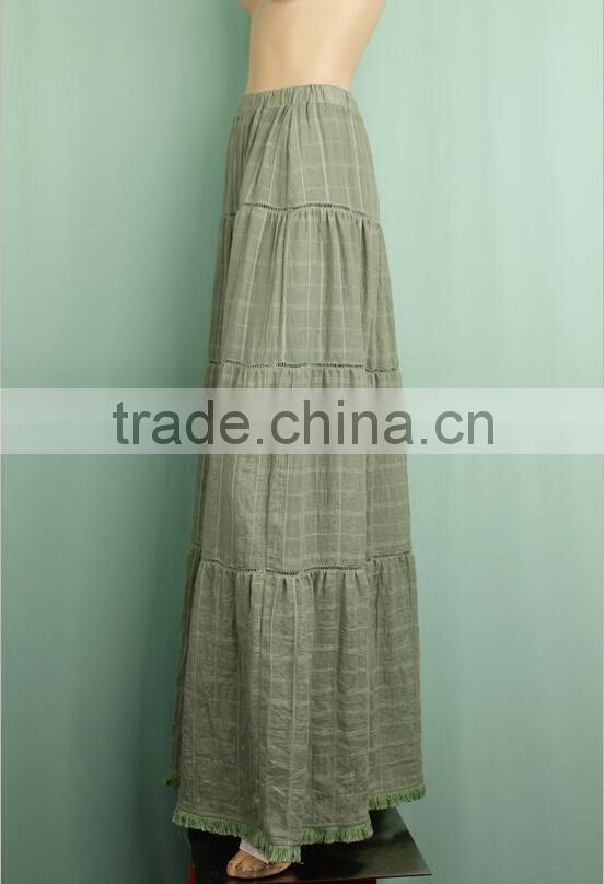 2016 S/S new style cotton solid color pictures fashionable long skirts pattern DS150432082