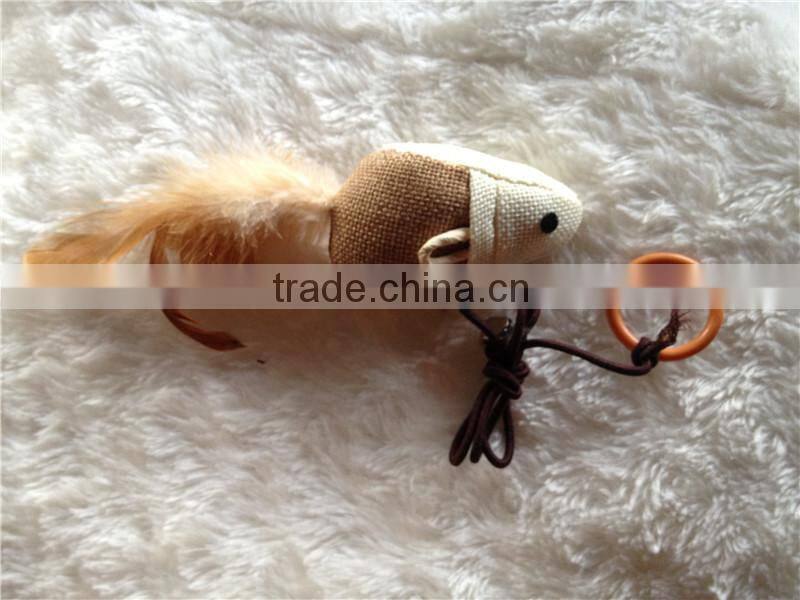 Natural material wholesale cat toy,New fur mouse cat toy