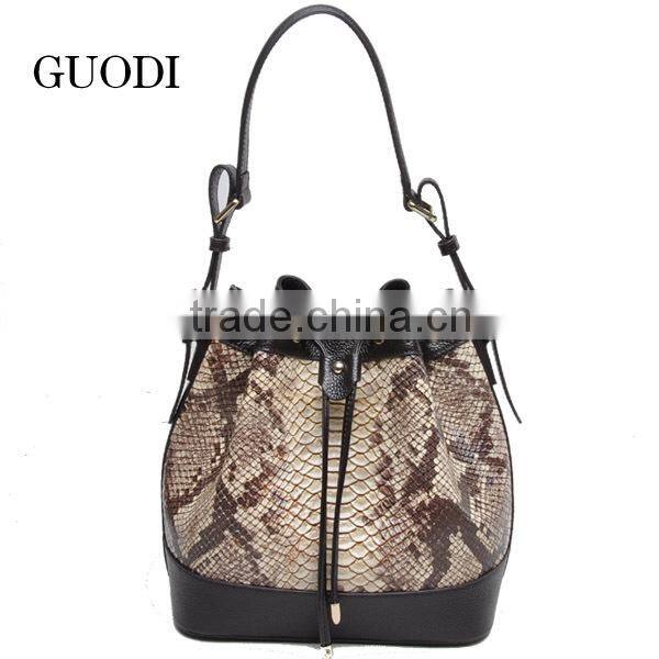 2015 elegant snake pattern systyle handbags for lady