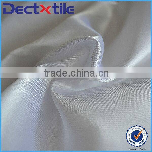 100% bright polyester satin fabric cheap white twill satin fabric