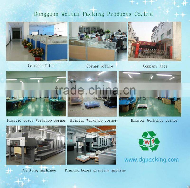 Clear PVC Box Clear Pillow Boxes with Horizontal Side Hang Holed w Gold Card Bottom